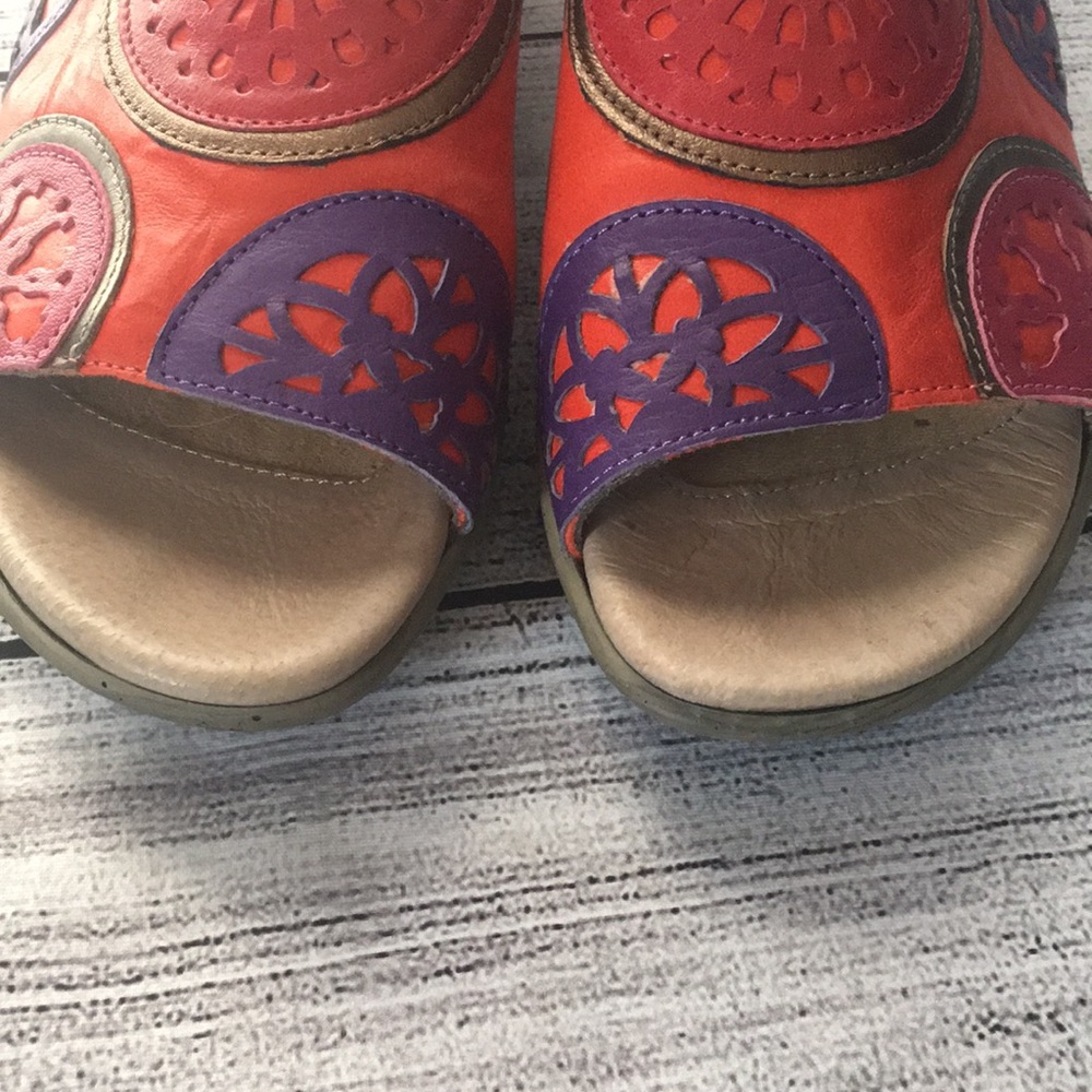 NAOT orange red purple sandals size 38/7 - Picture 3 of 11